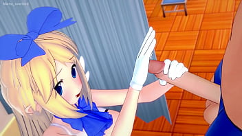 Flonne disgaea esta cansada y mojada luego de hacer ejercicio quiere follar para relajarse