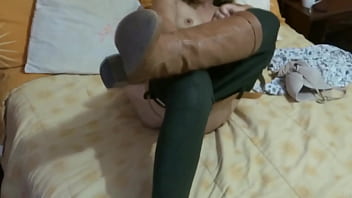 Super erotic moments of a beautiful stepmother showing off and touching herself