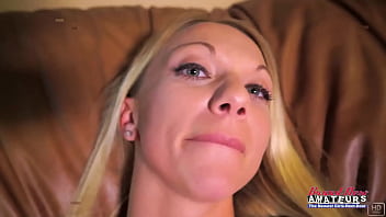 Skinny mature blonde montana rubs her wet pussy and sucks a throbbing cock