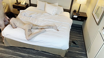 Hot tatted woman sucking dick