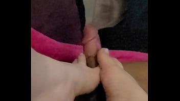 Pretty princess feet on 's cock