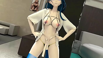 Shogun raiden dancing hentai genshin impact blue hair clip