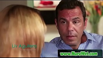 Sexy masseuse blowjob cock in nuru massage 03