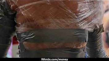 Slutty amateur babe is paid cash from some crazy public sex 13