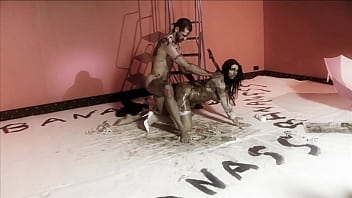 Big boobed brunette jodi james gets covered in chocolate to suck and fuck