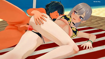 Marin kitagawa follando en la arena