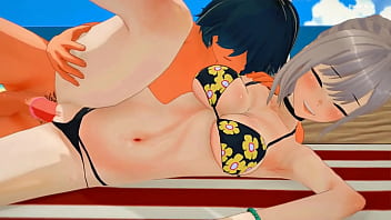 Marin kitagawa follando en la arena