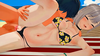 Marin kitagawa follando en la arena Marin kitagawa follando en la arena