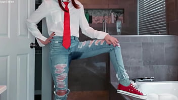 Uraraka ochako sage eldritch wetting her jeans & panties