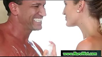 Gorgeous masseuse satisfy client with a wet nuru massage 07