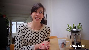 Amateur girl rubbing her untrimmed bush