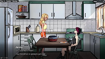 Jenny's first day working as a waitress hentai game