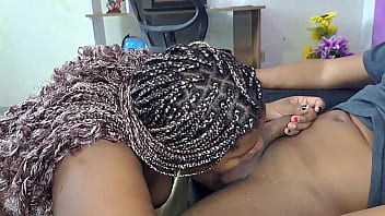 Horny latina sucks her boss's cock