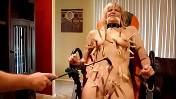 Clothes pins on my body