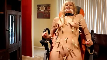 Clothes pins on my body