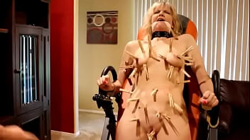 Clothes pins on my body