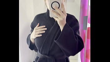 Robe feeling soft but my tits feel softer