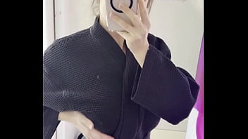 Robe feeling soft but my tits feel softer