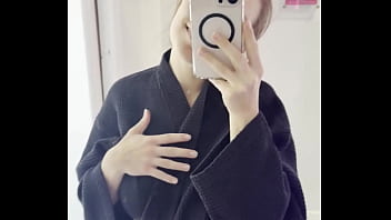 Robe feeling soft but my tits feel softer