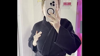 Robe feeling soft but my tits feel softer