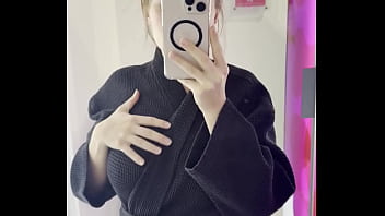 Robe feeling soft but my tits feel softer