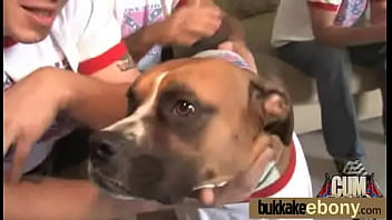 Black girl sucks many white cocks in redneck group 3