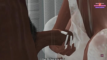 Mae fucks her step brother moriah in shower early morning while parents are home