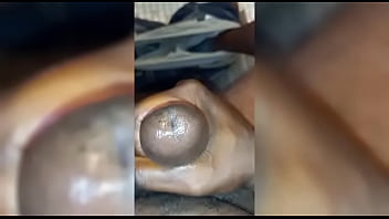 Handjob cum nut black nut