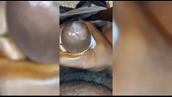 Handjob cum nut black nut
