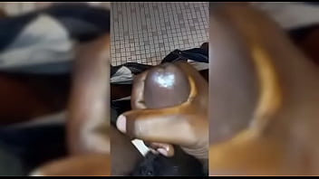 Handjob cum nut black nut