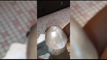 Handjob cum nut black nut