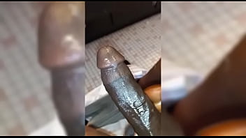 Handjob cum nut black nut