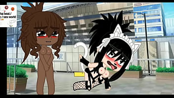 Una ragazza gacha mentre si masturba con un righello si fa inculare con un dildo a doppia estremità da una ragazza che passava di lì