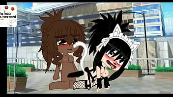 Una ragazza gacha mentre si masturba con un righello si fa inculare con un dildo a doppia estremità da una ragazza che passava di lì