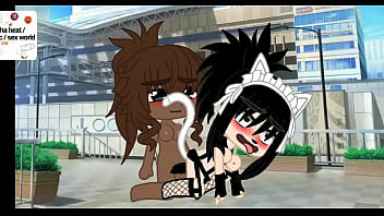 Una ragazza gacha mentre si masturba con un righello si fa inculare con un dildo a doppia estremità da una ragazza che passava di lì