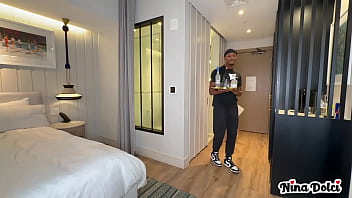 Horny Milf Nina Dolci Busted The Bellboy Slow Stroking thumbnail