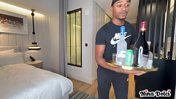 Horny milf nina dolci busted the bellboy slow stroking