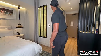 Horny milf nina dolci busted the bellboy slow stroking