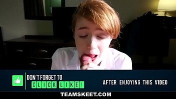 Girl blows guy then gets fucked and covered in cum