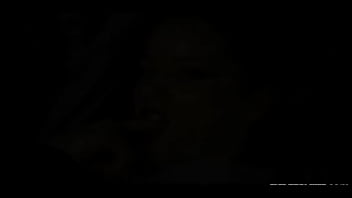 Big boobed angel dark in threeway sucking dicks for double facials