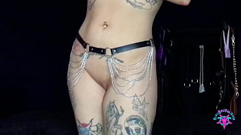 Bastet big booty tattooed goth milf twerking pussy masturbating ass spreading before sucking dick & getting her butthole rimmed