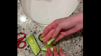 Stupid man fucks zucchini