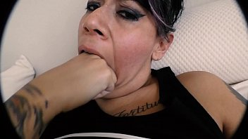 Masturbating in legwarmers