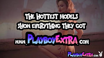 Bombastic small tits blonde hottie posing naked in her car