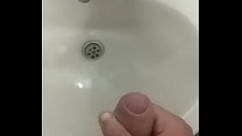 Cumshot in the bathroom