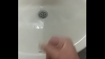 Cumshot in the bathroom