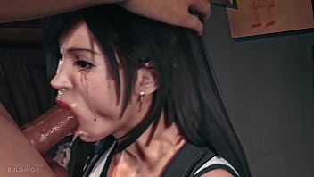 Ff7 remake tifa pukes on her knees
