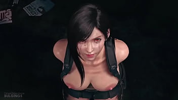 Ff7 remake tifa pukes on her knees