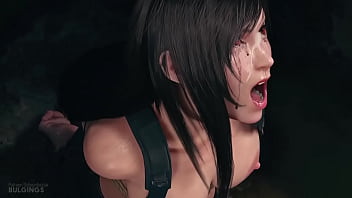Ff7 remake tifa pukes on her knees