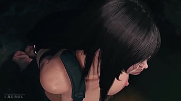 Ff7 remake tifa pukes on her knees